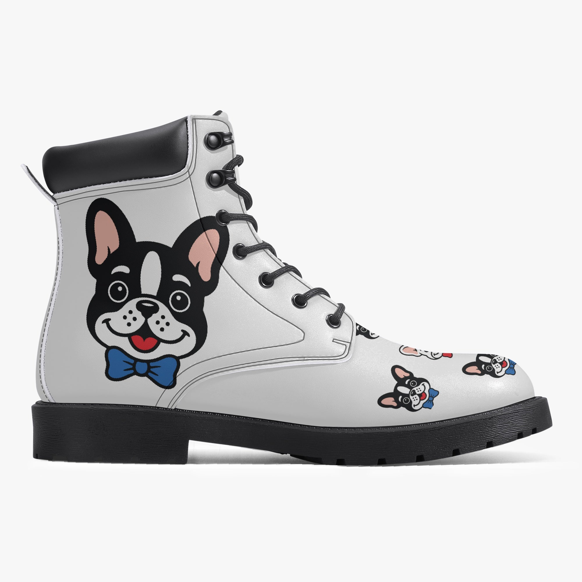 French Bulldog Leather Fashion Boots for Bulldog Owners-fadou