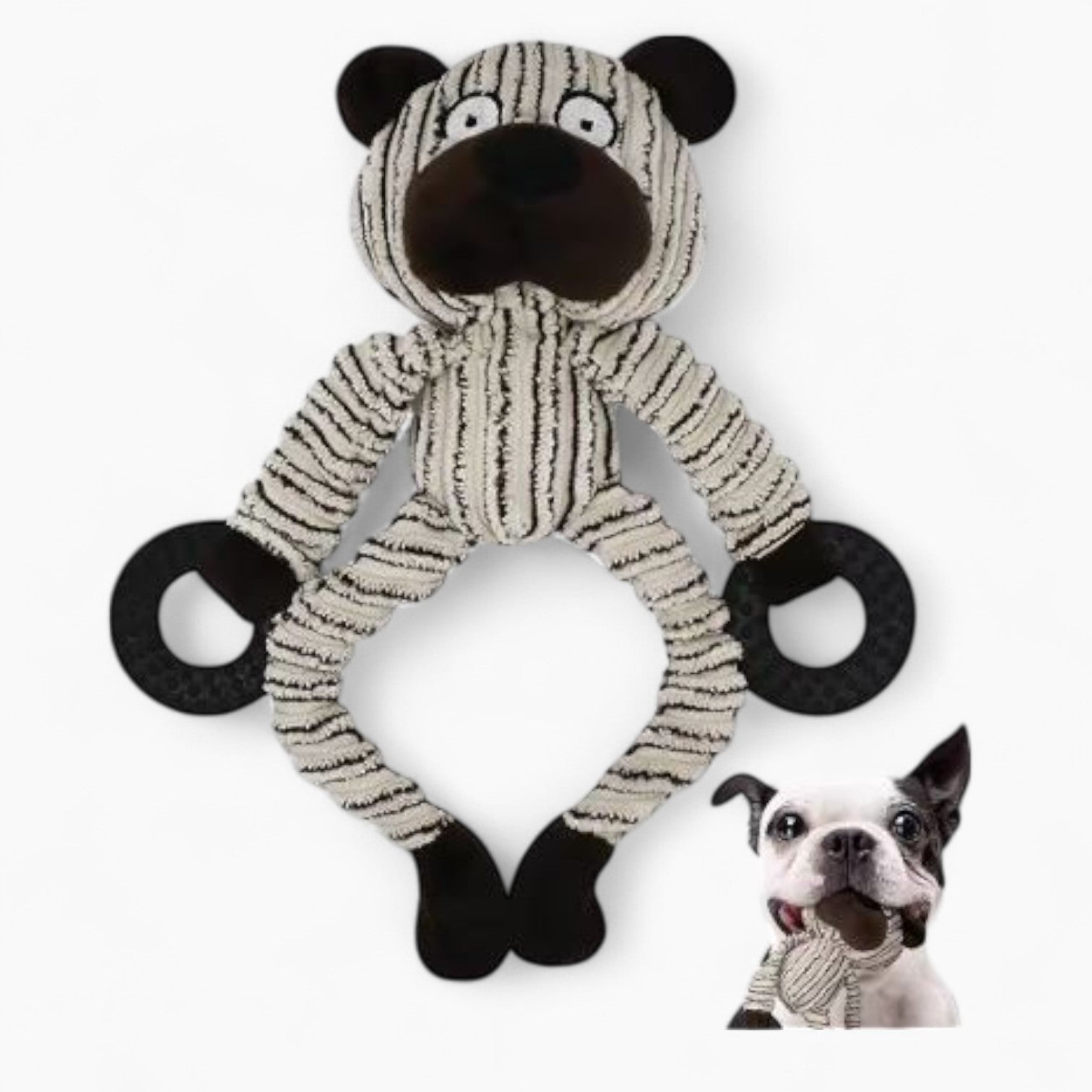 French Bulldog Plush Interactive Toy for Flat-Face Breeds-fadou