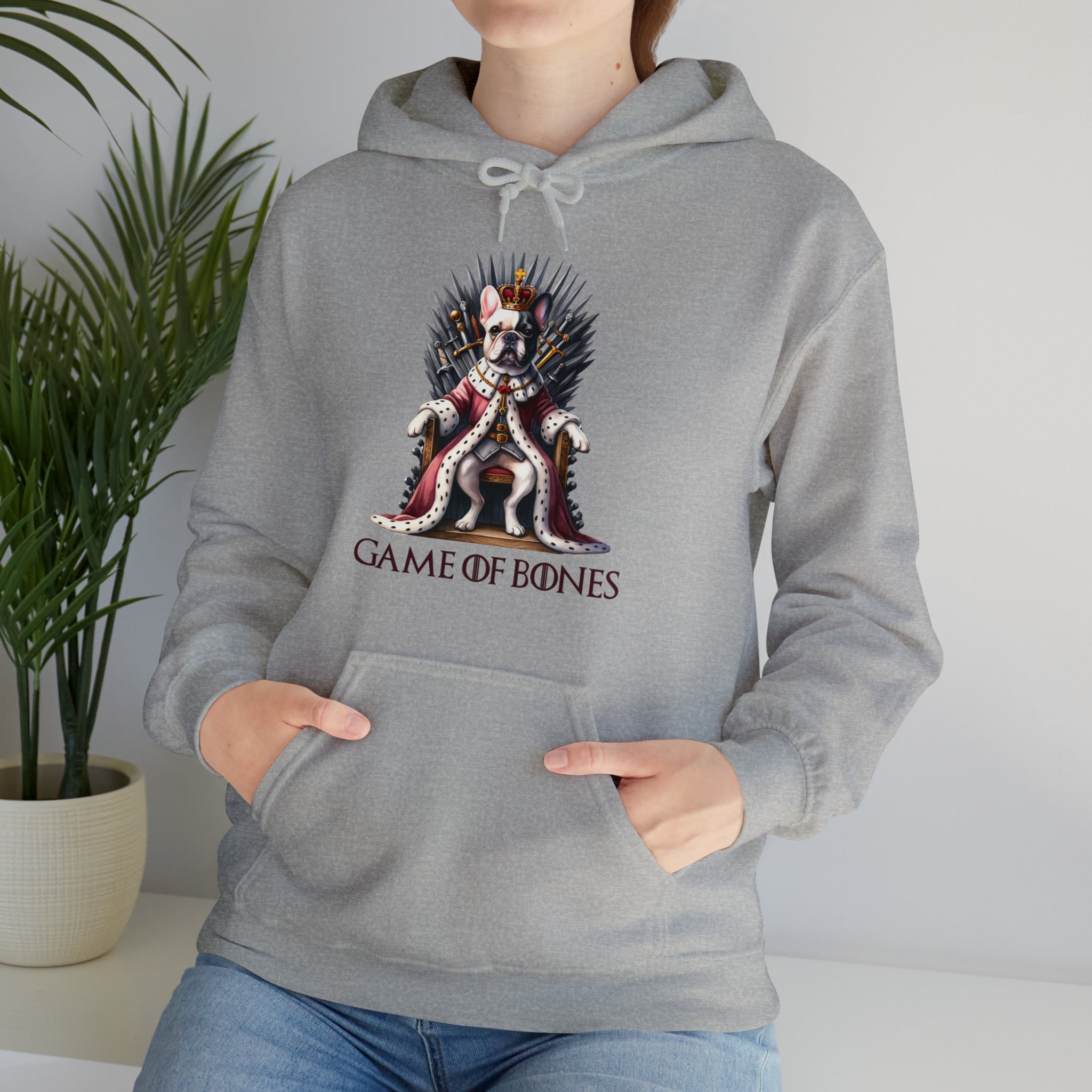 Game French Bulldog Fleece Hoodie for Outdoor Adventures-fadou