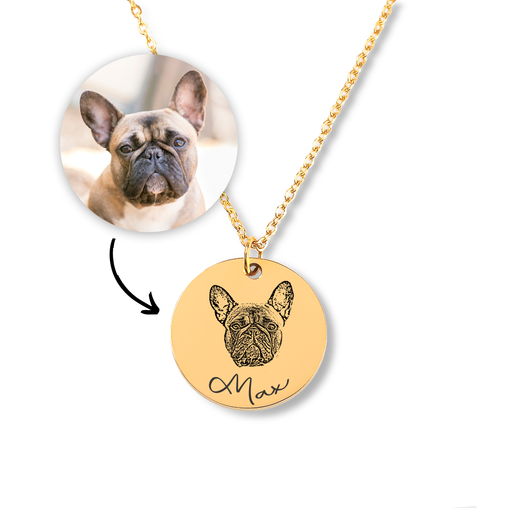 French Bulldog Personalized Pendant Ring for Frenchie Fans-fadou