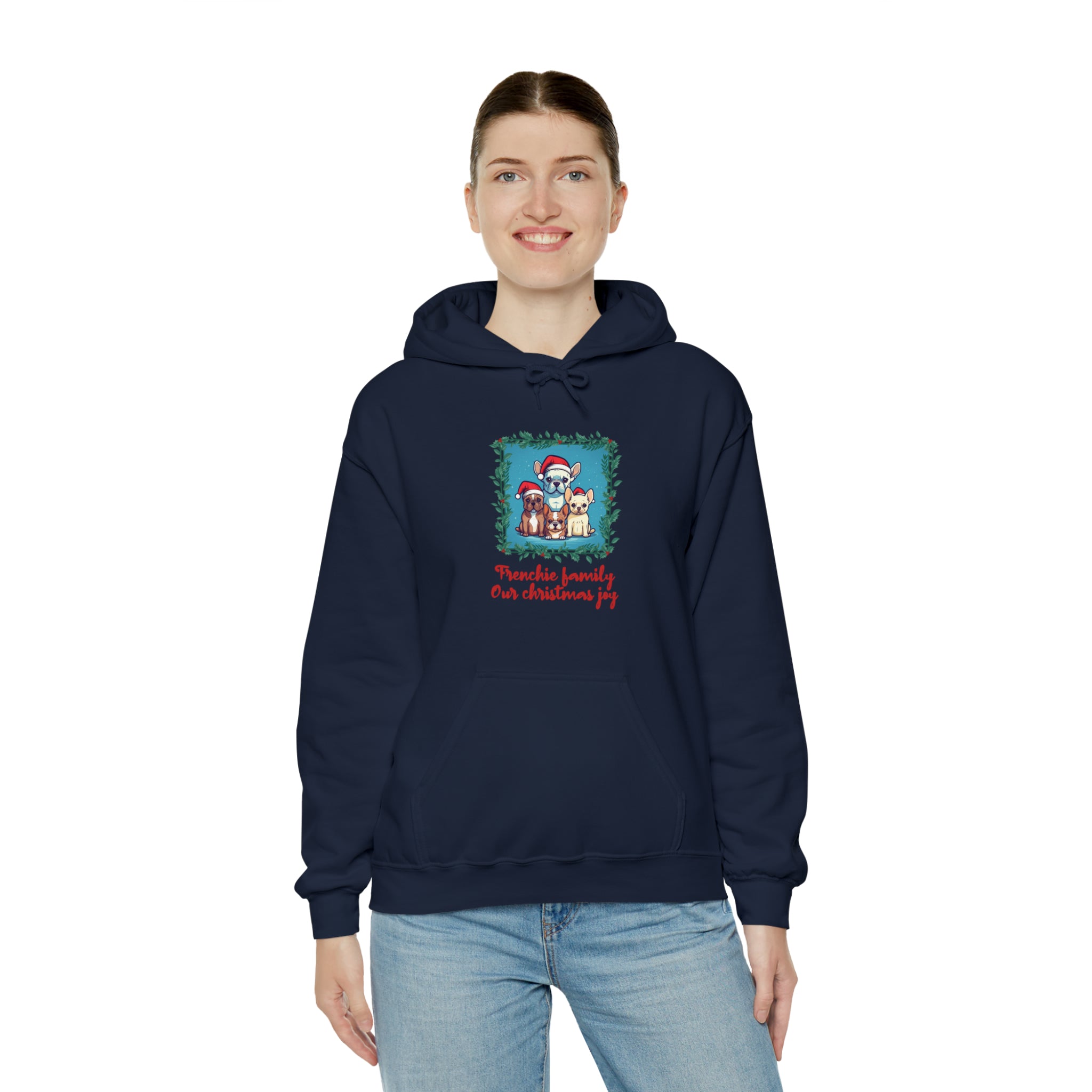 Frenchie Family Unisex Hoodie for Travel Comfort and Safety-fadou