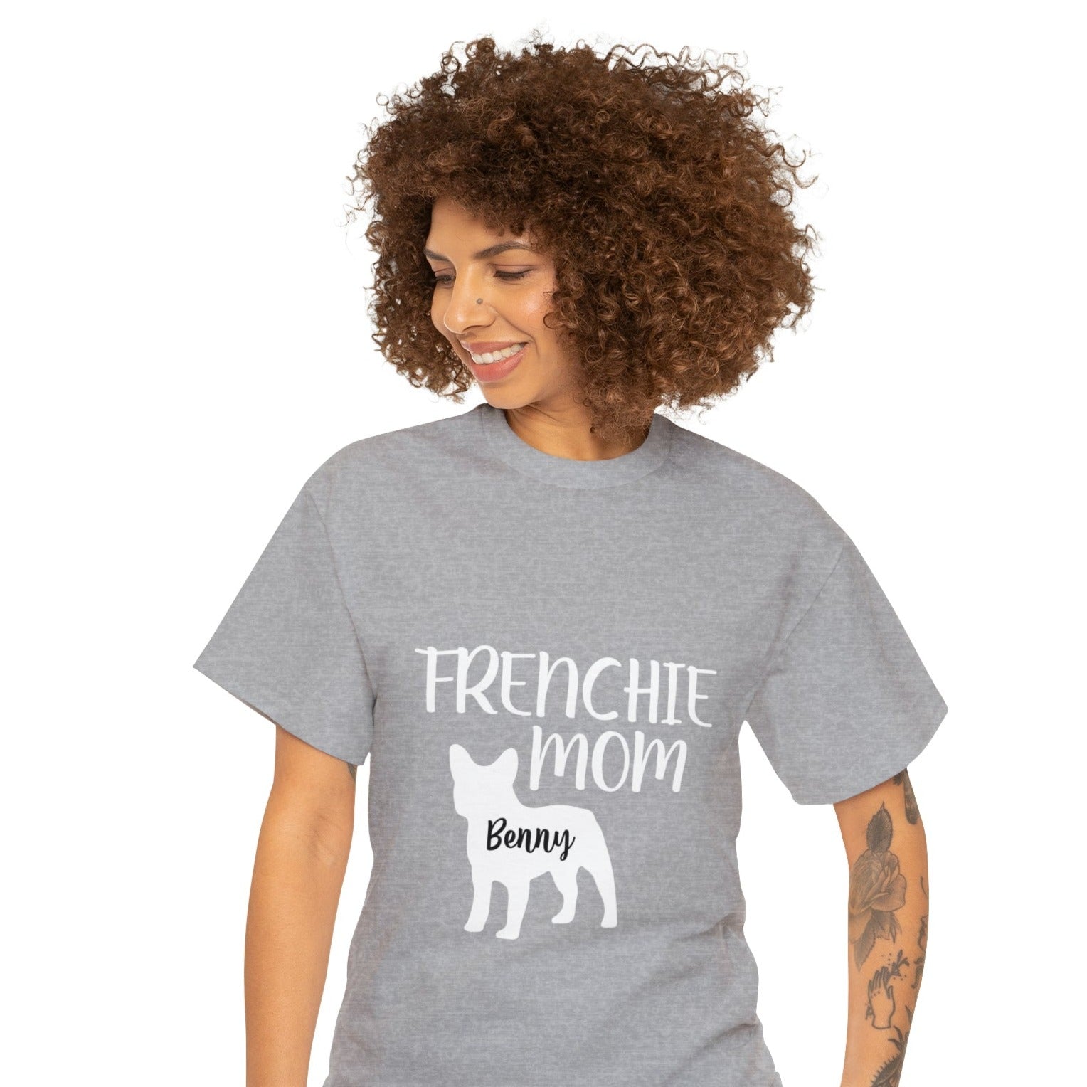 French Bulldog Custom Cotton T-Shirt for Frenchie Enthusiasts-fadou