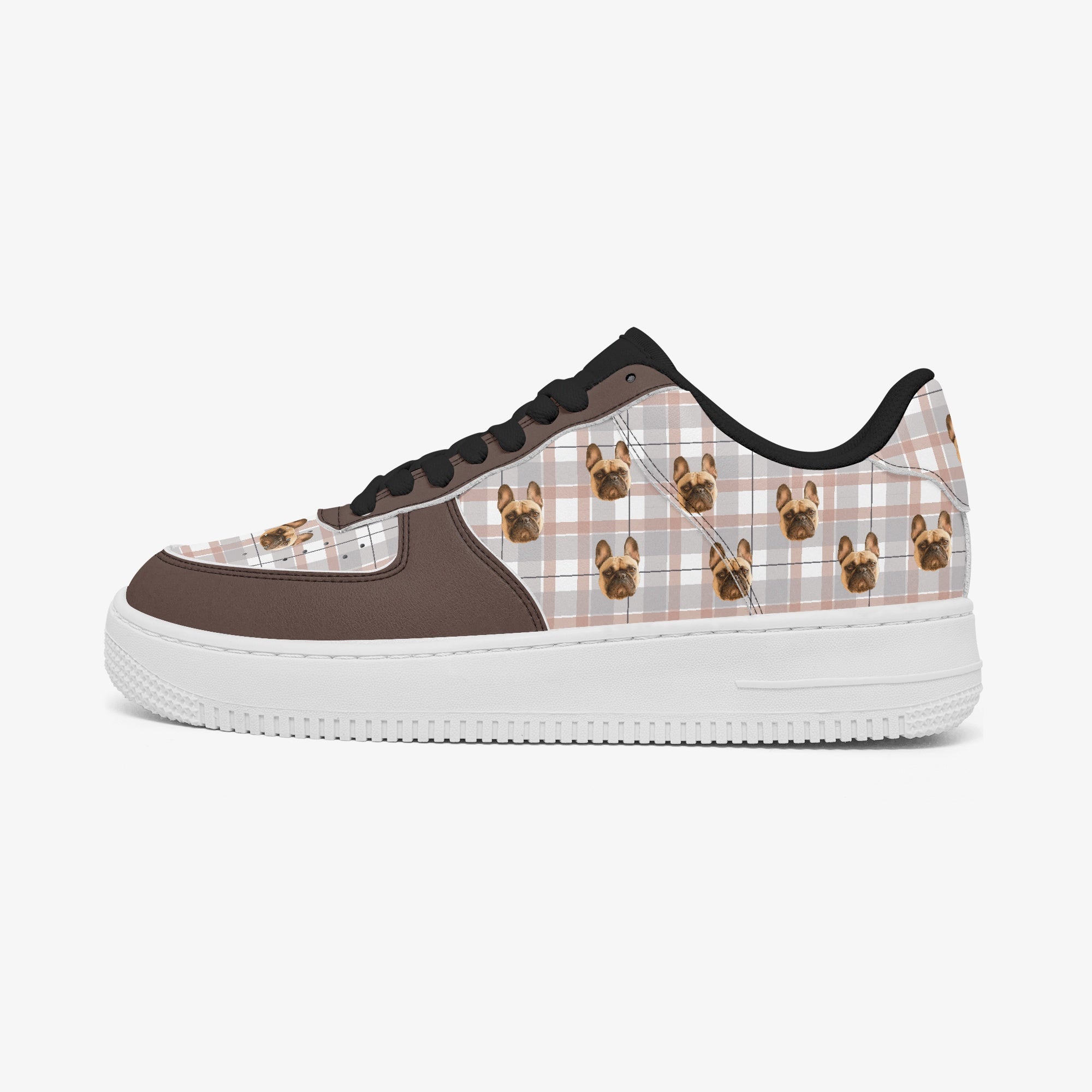 French Bulldog Personalized Canvas Sneakers for Pet Culture-fadou