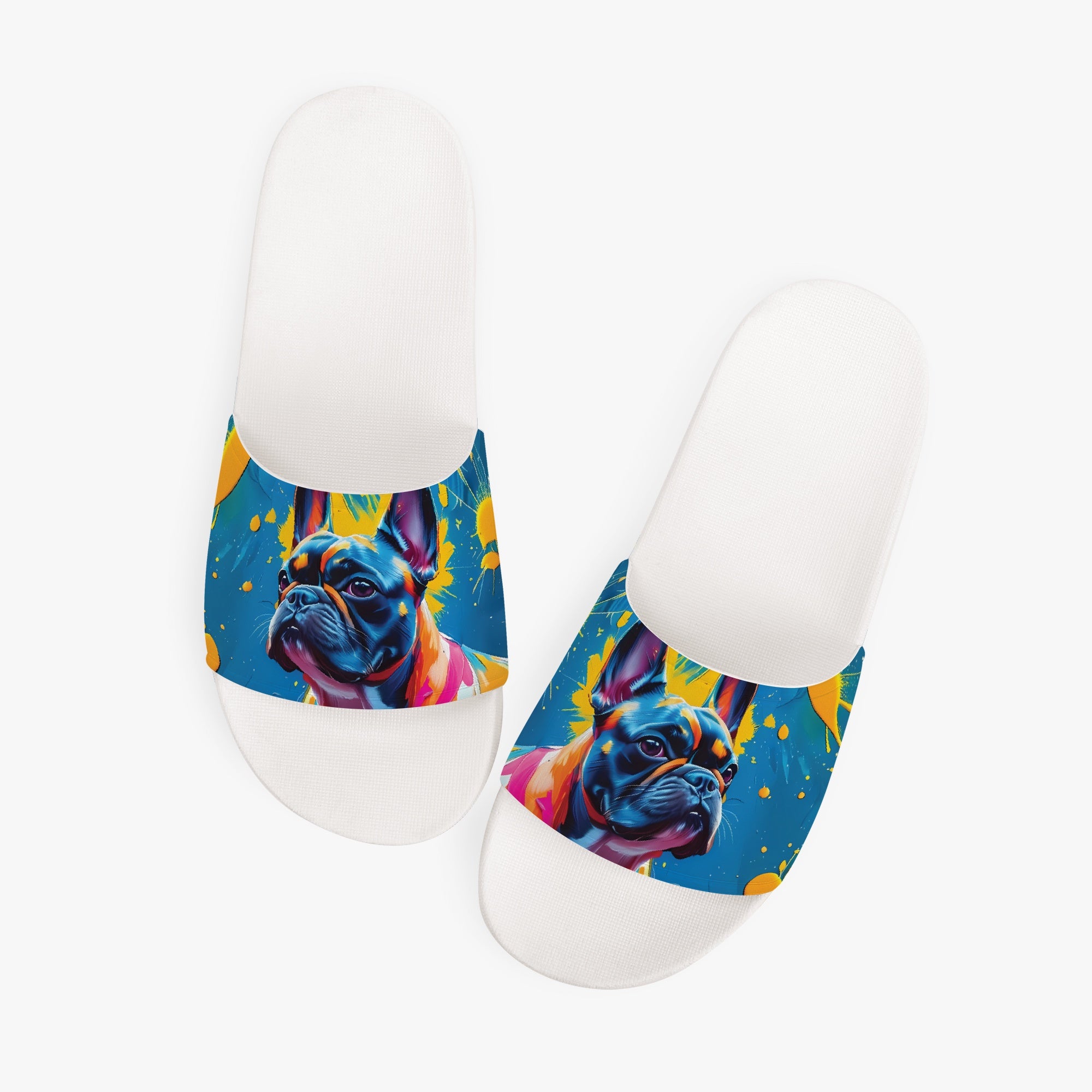 Brioche French Bulldog Casual Sandals for Dog Park Days-fadou