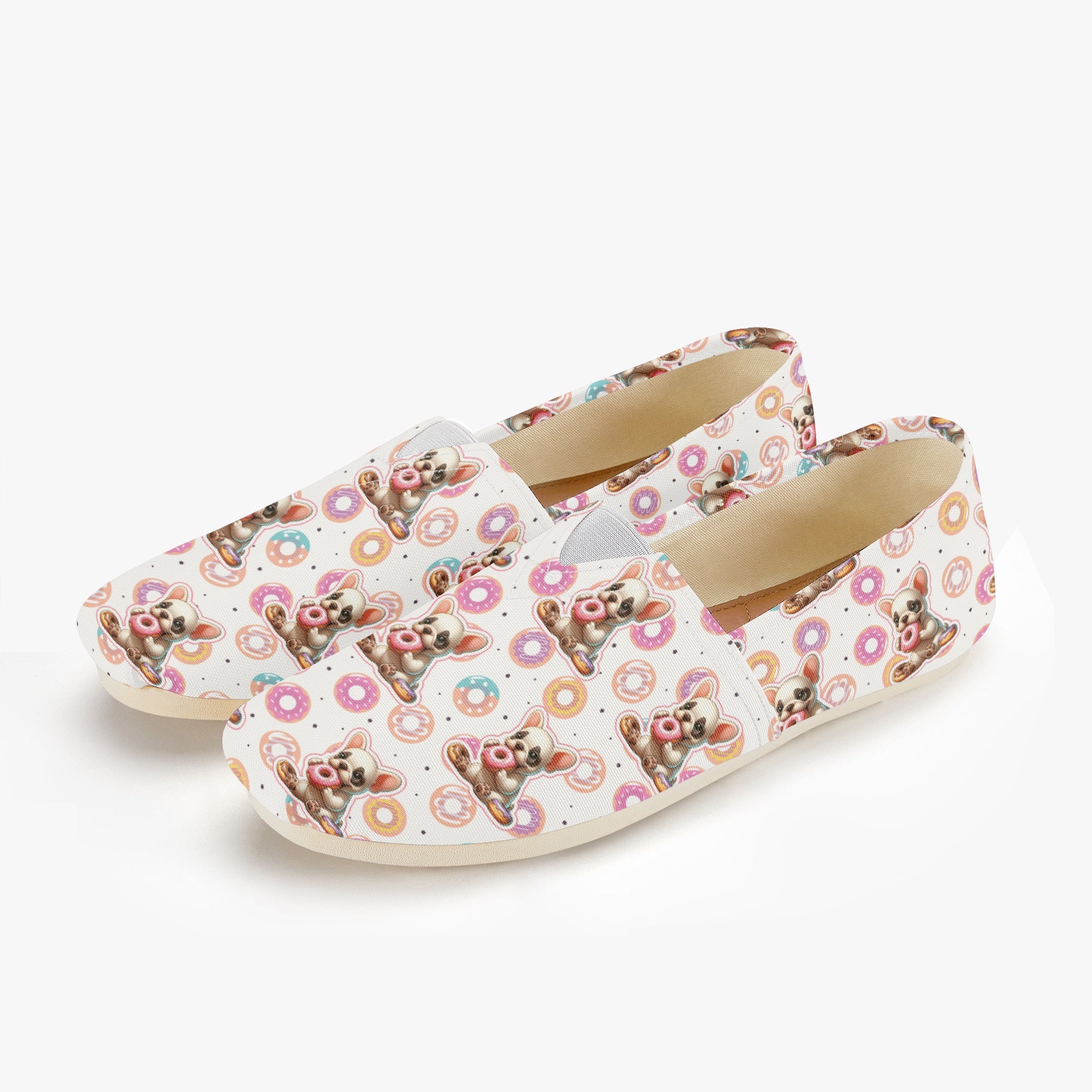 Capybara Casual Canvas Sneakers for Frenchie Enthusiasts-fadou