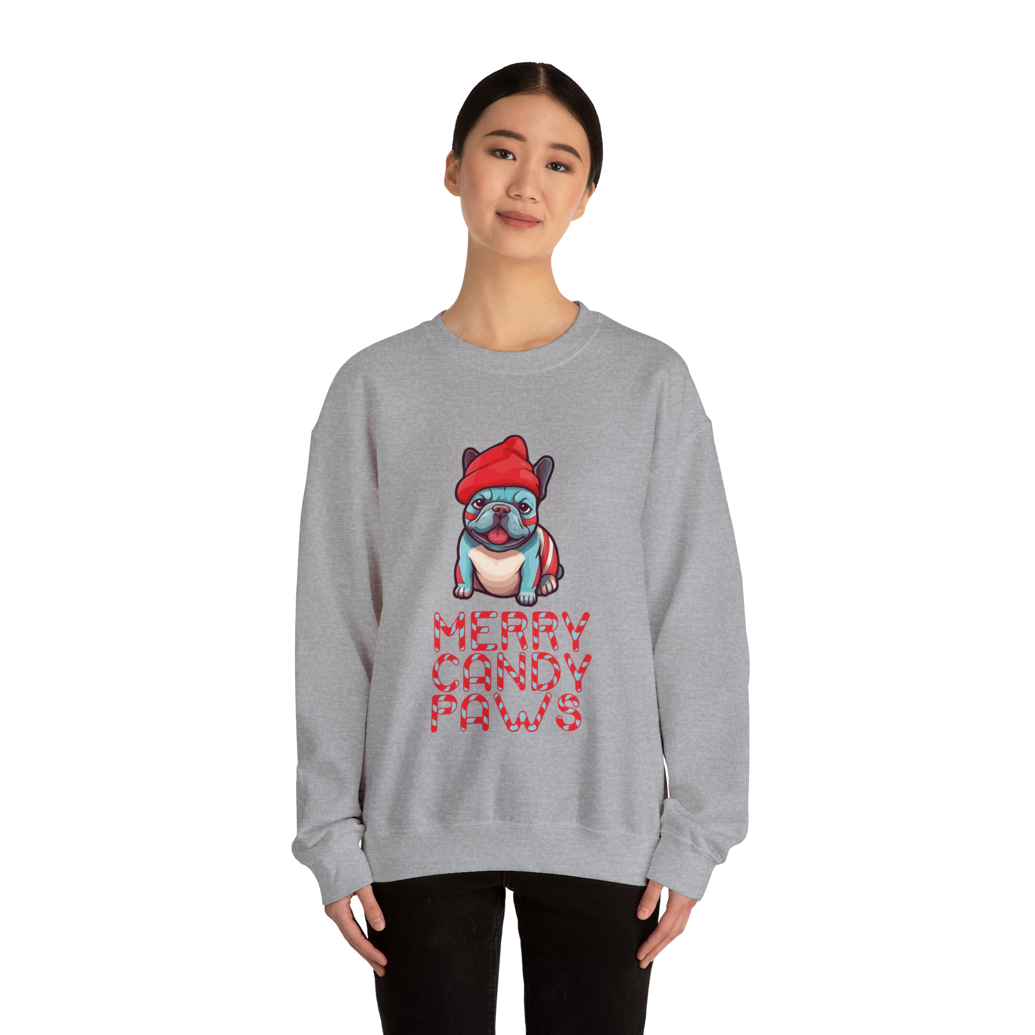 Candy French Bulldog Fleece Hoodie for Frenchie Enthusiasts-fadou