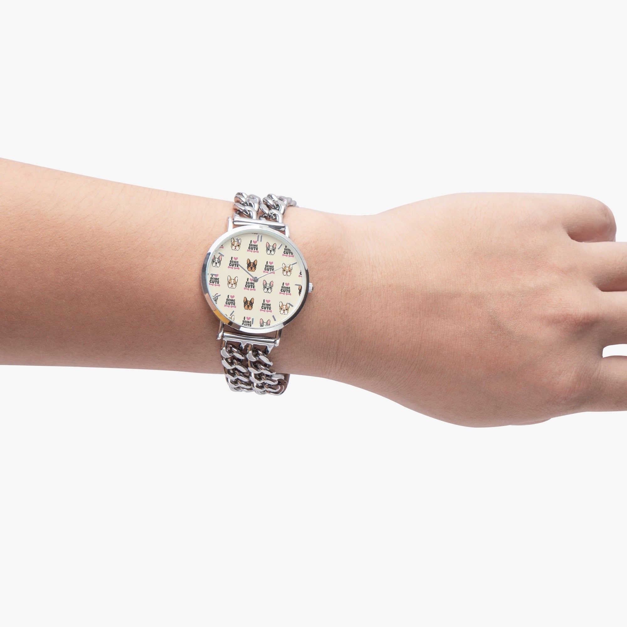 Patric French Bulldog Quartz Timepiece for Everyday Wear-fadou