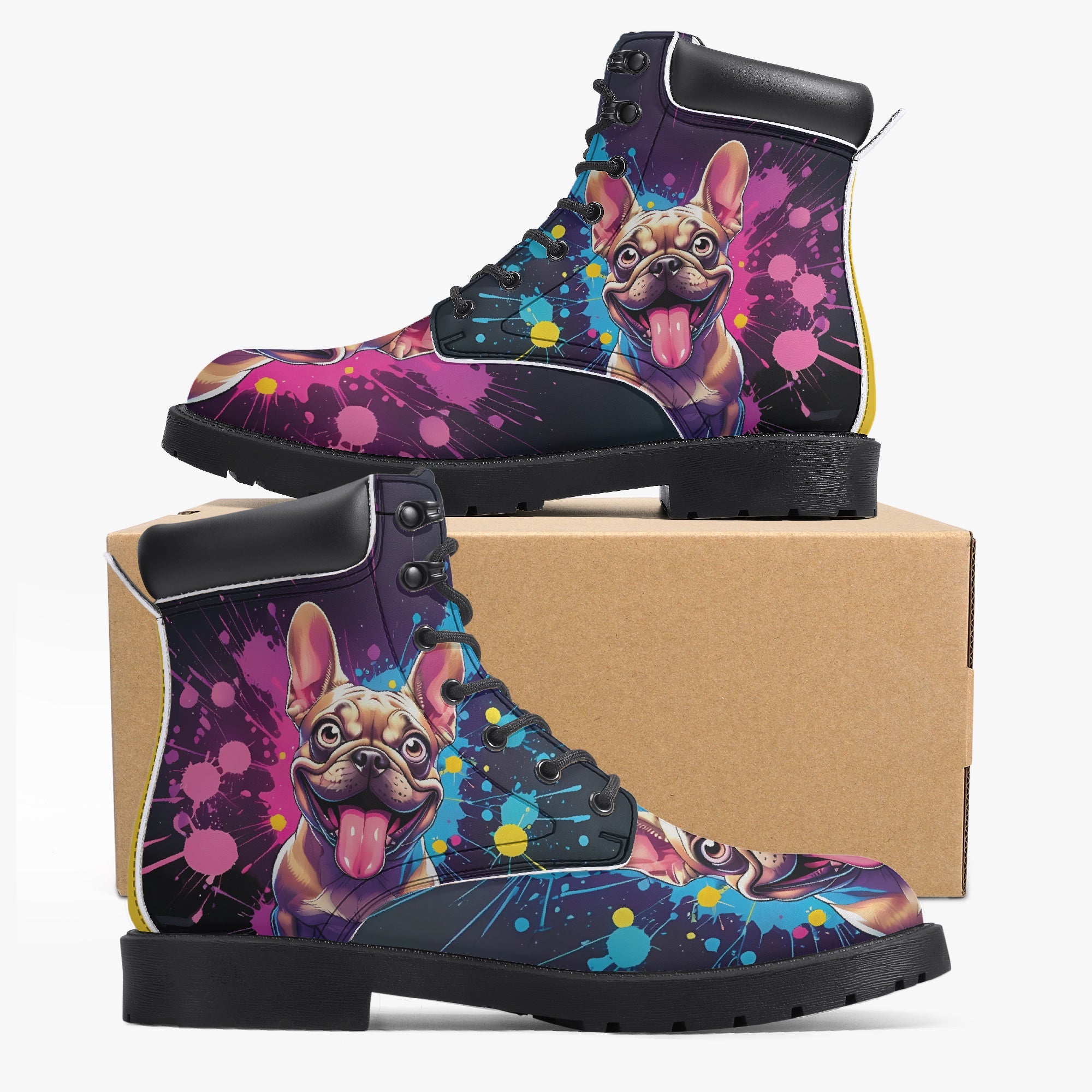 Khloe French Bulldog Ankle Booties for Frenchie Enthusiasts-fadou