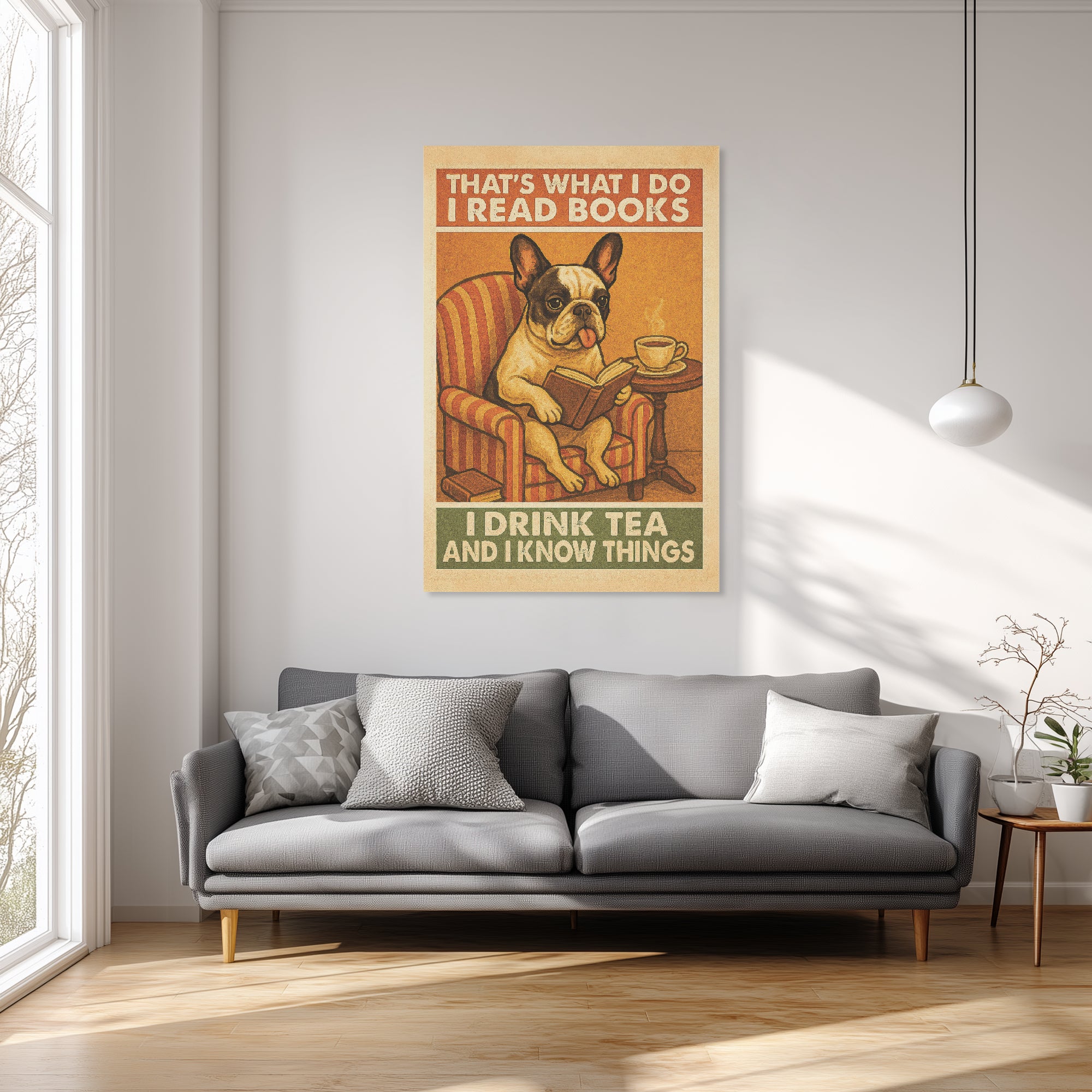 Read Books - Vertical Canvas Painting for Dog Moms & Dads-fadou