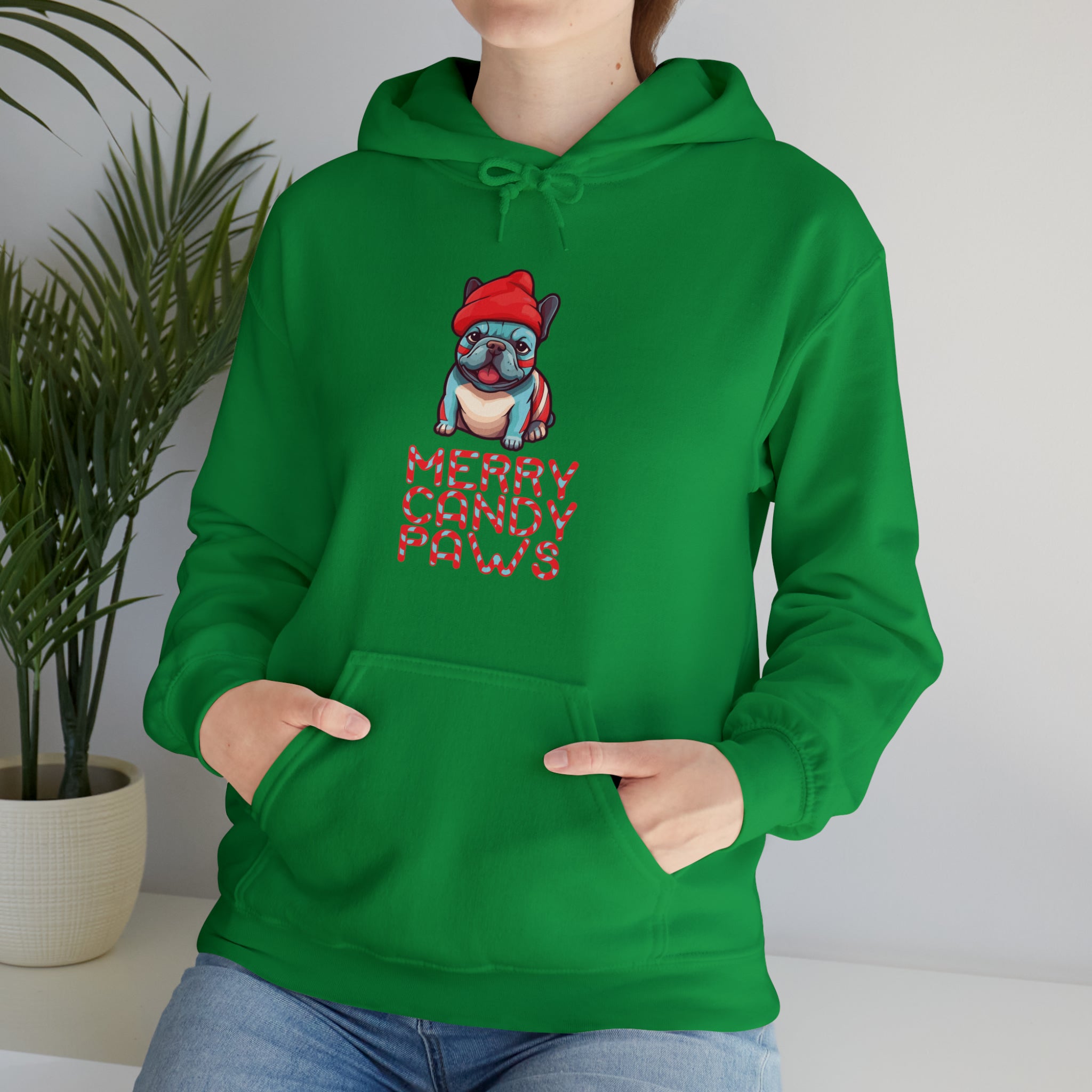 Merry French Bulldog Cotton Sweatshirt for Dog Park Days-fadou