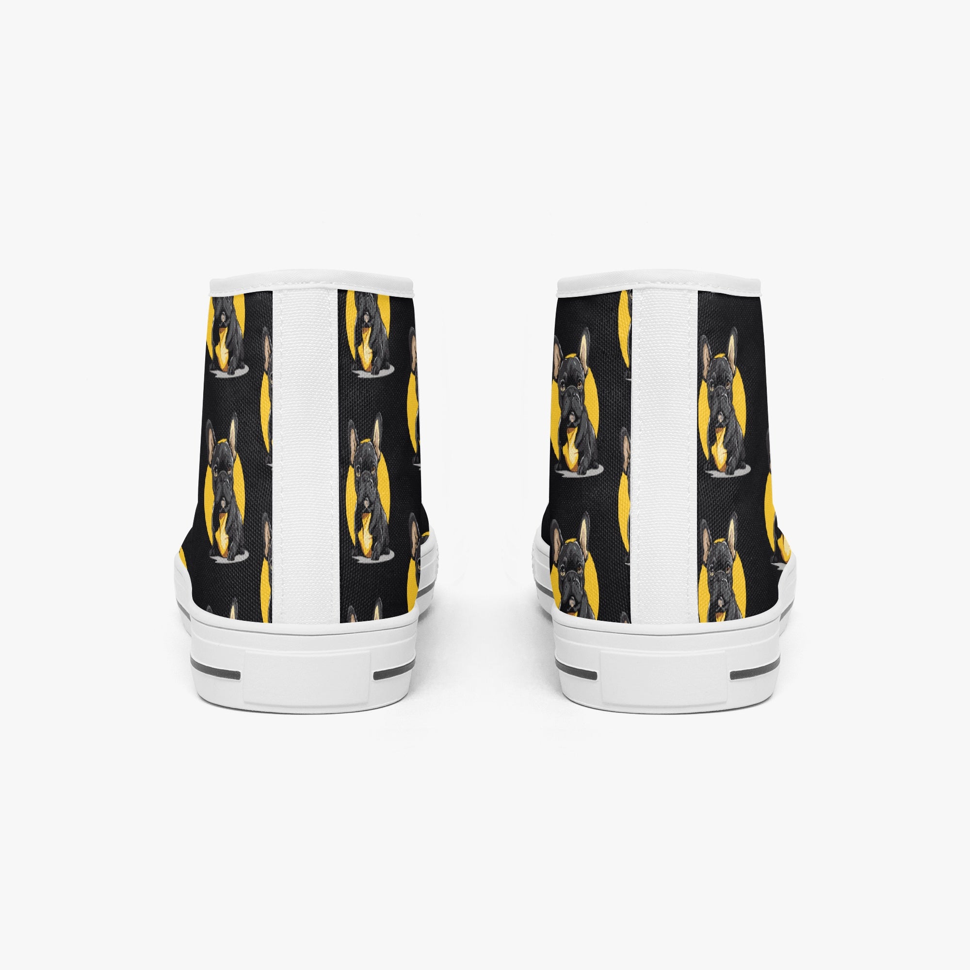 French Bulldog Classic High-Top Shoes for Frenchie Enthusiasts-fadou