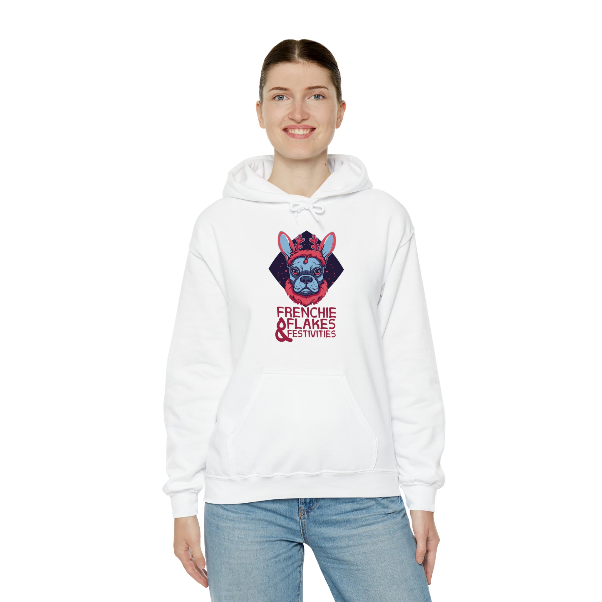 Frenchie & Flakes Unisex Hoodie for Brachycephalic Dogs-fadou