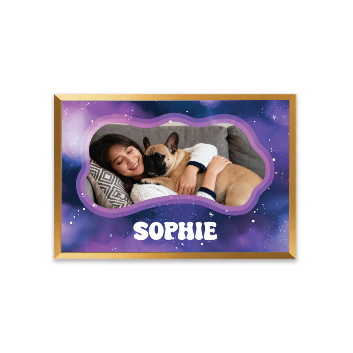 Bowie Personalized Decorative Canvas for Frenchie Enthusiasts-fadou