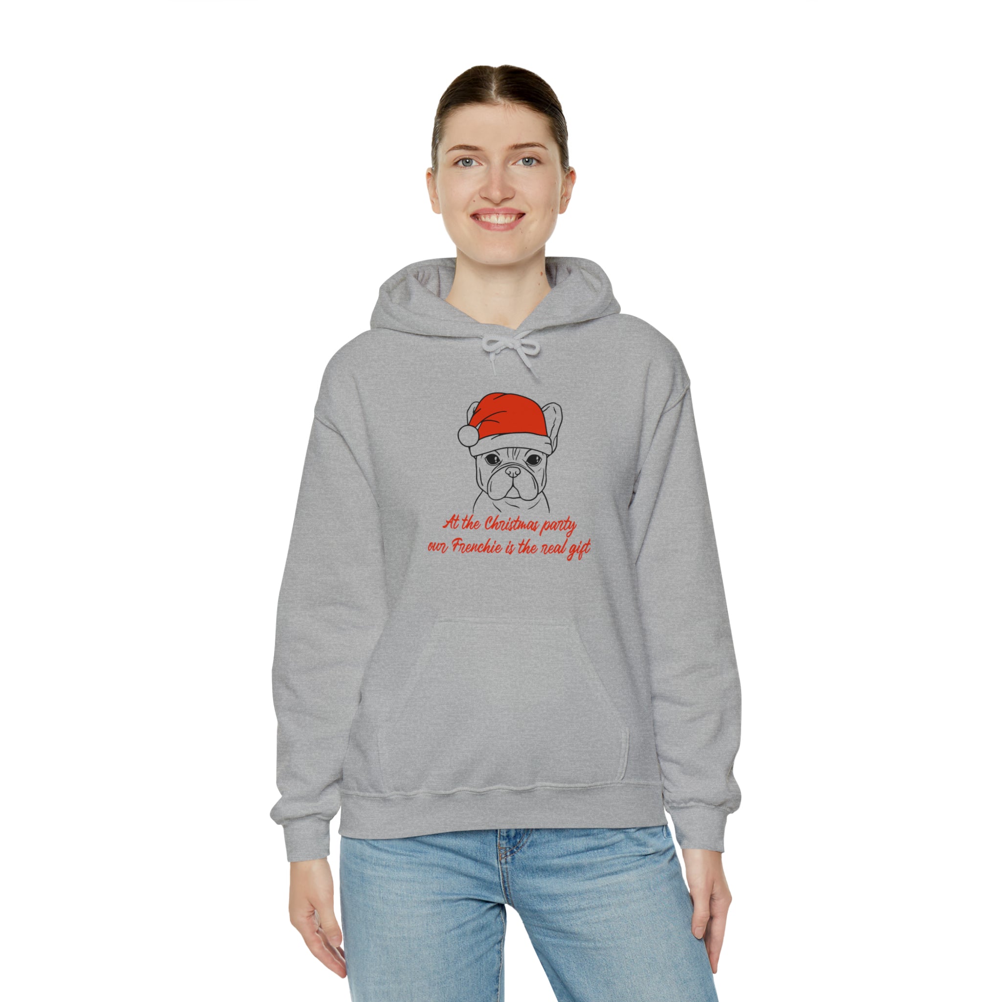 French Bulldog Christmas Dog Mom Hoodie for Frenchie Fans-fadou