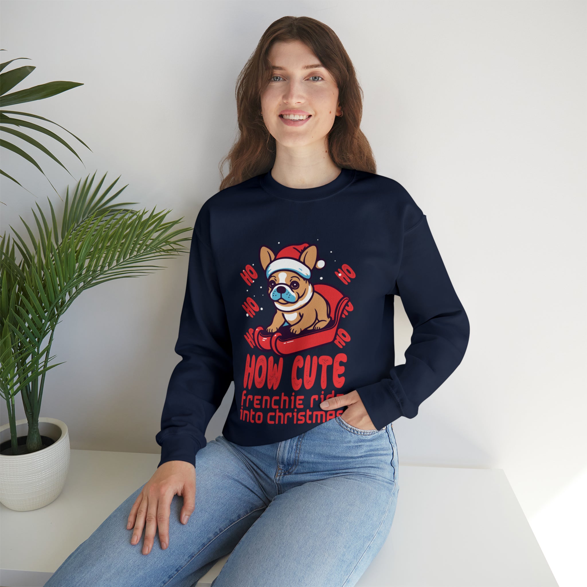 Frenchie Ride Sweater - Unisex Sweatshirt for Brachycephalic Dogs-fadou