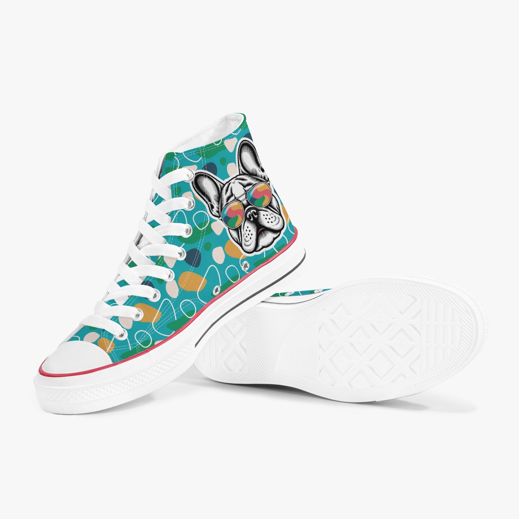 Angel High-Top Casual Footwear for Frenchie Enthusiasts-fadou