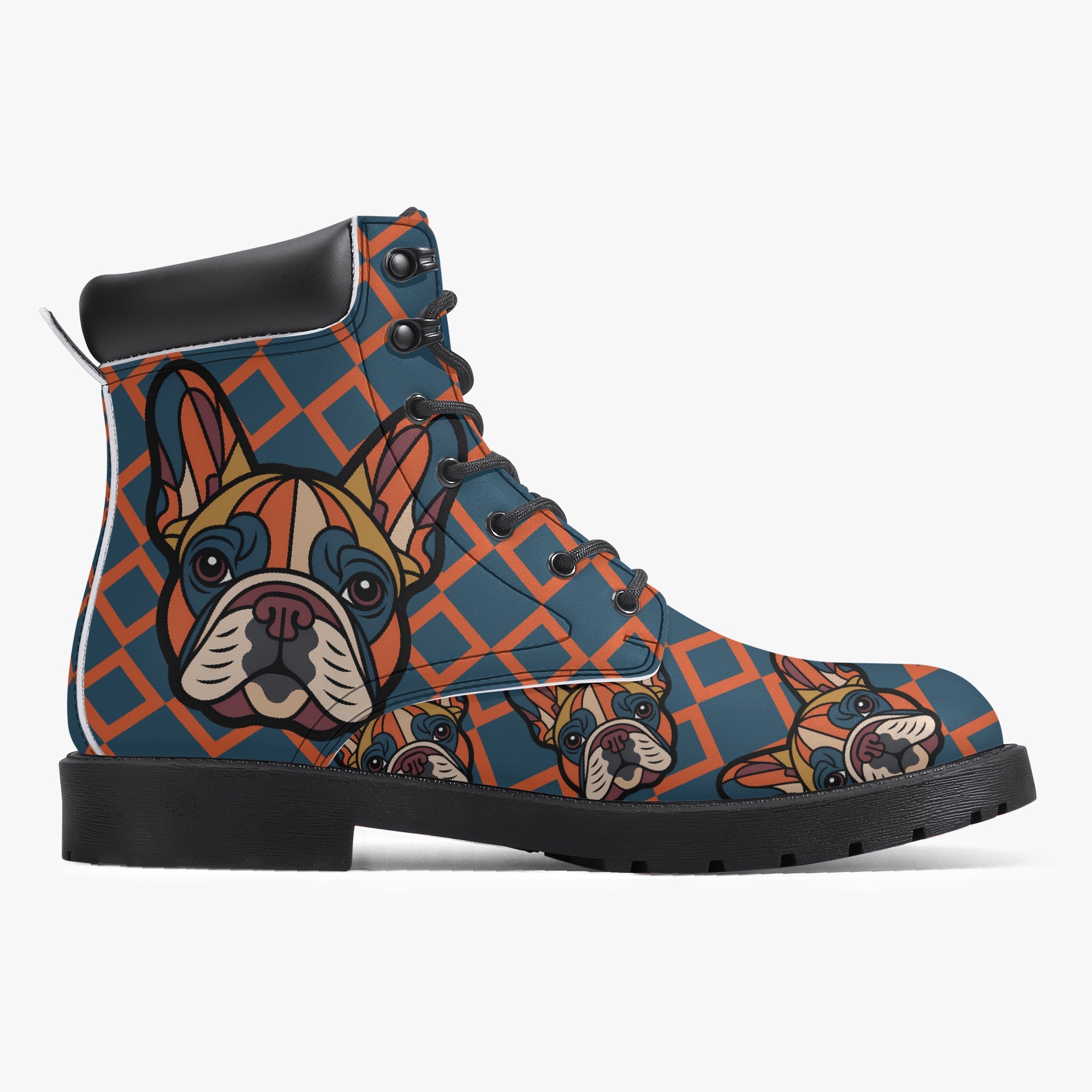 French Bulldog Casual Ankle Booties for Frenchie Enthusiasts-fadou