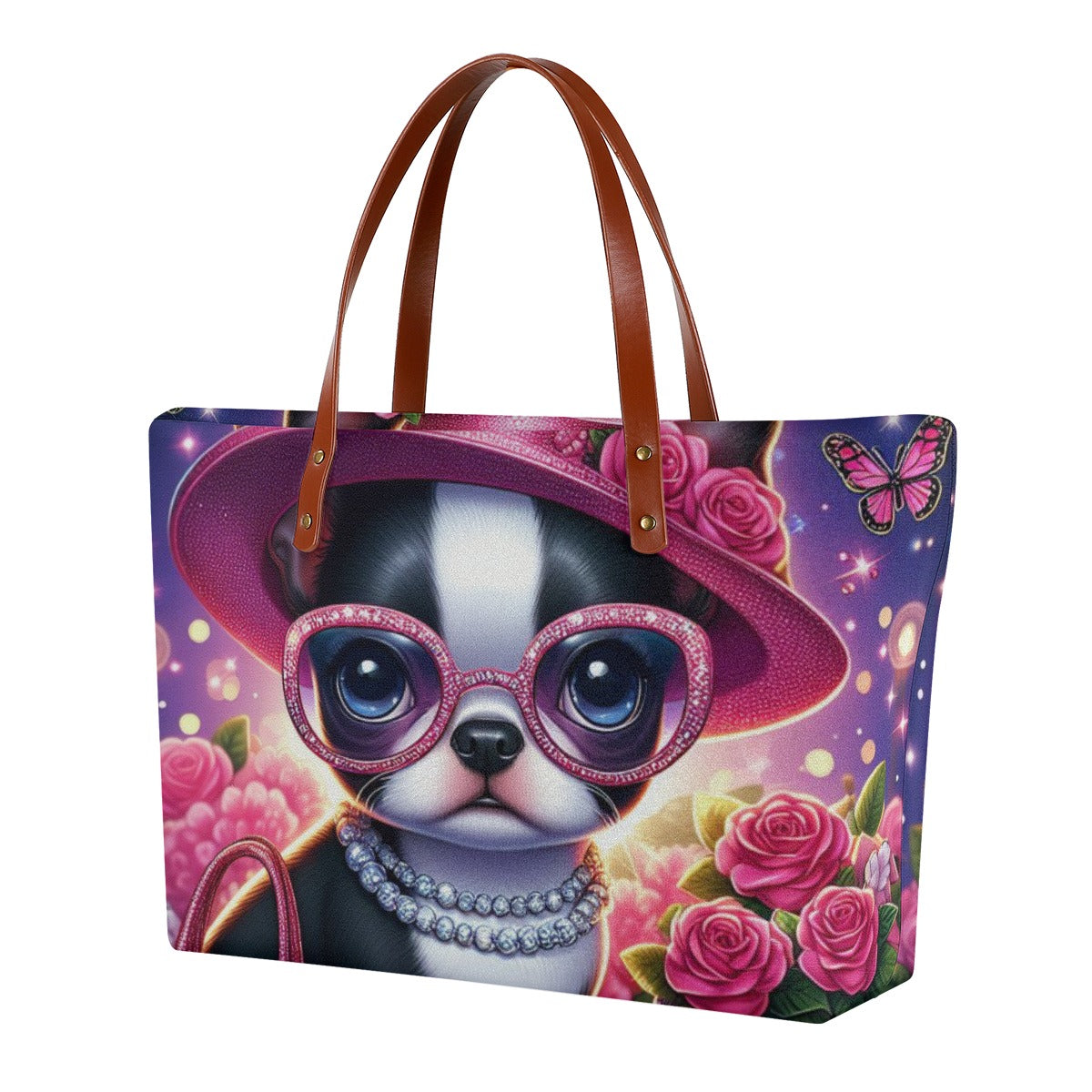 Lily French Bulldog Shoulder Handbag for Bulldog Owners-fadou