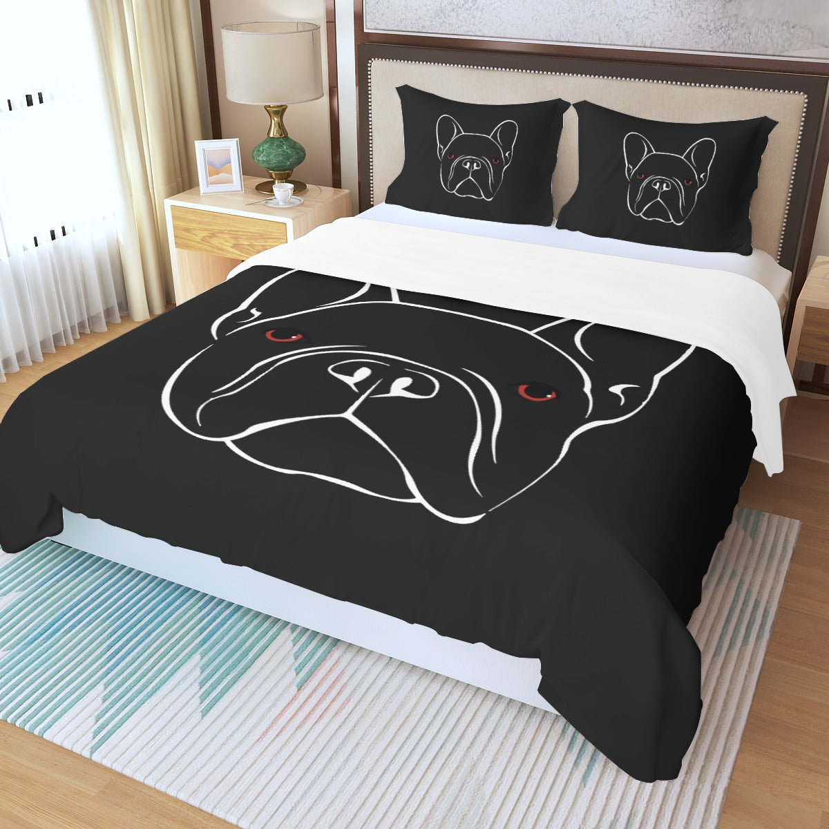 Thor French Bulldog Bed Linen Set for Frenchie Enthusiasts-fadou