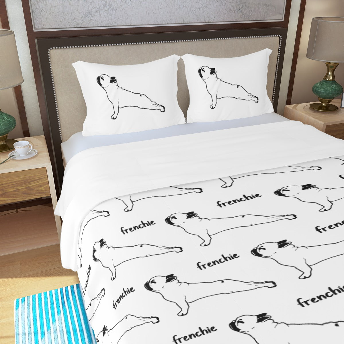 French Bulldog Duvet Cover Set for Frenchie Enthusiasts-fadou