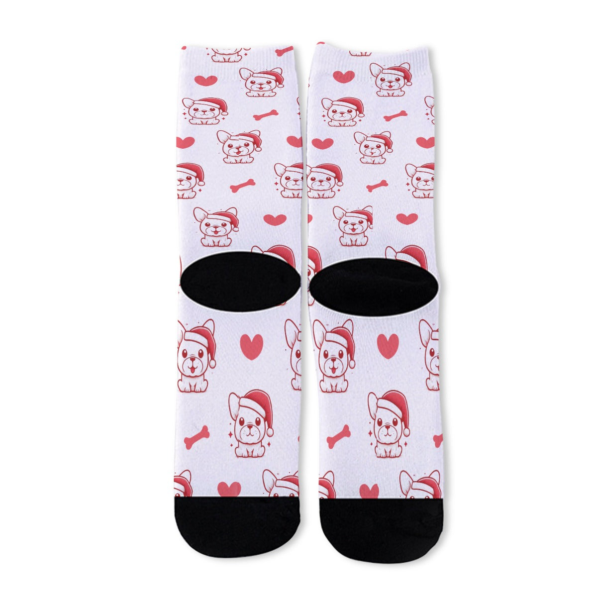 Frankie French Bulldog Crew Socks for Frenchie Enthusiasts-fadou