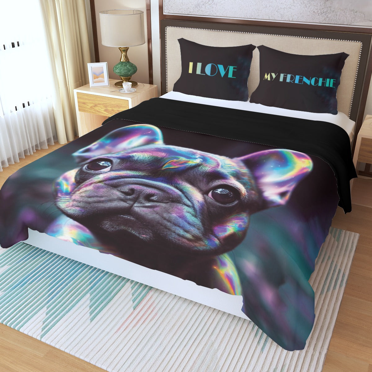 Blu French Bulldog Bedding Collection for Bulldog Owners-fadou