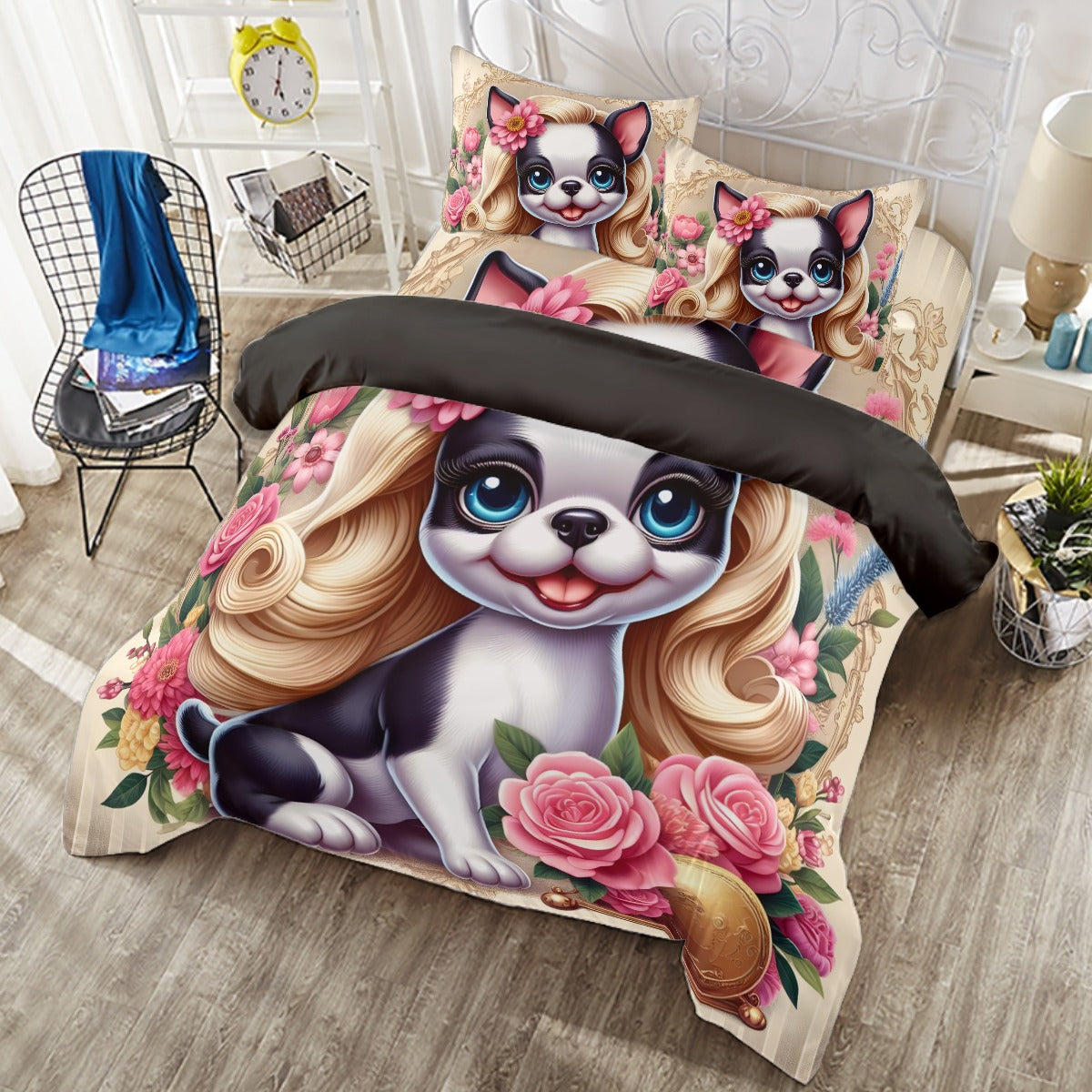 Rocko- Duvet Cover Set for Boston Terrier Lovers for Dog Park Days-fadou