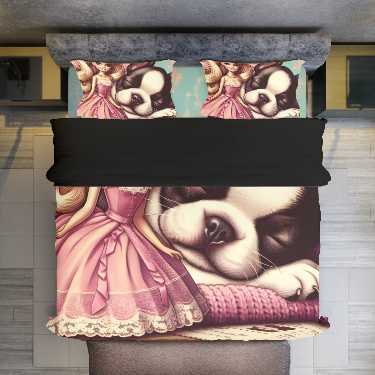 Bowie French Bulldog Sheet Set for Frenchie Enthusiasts-fadou