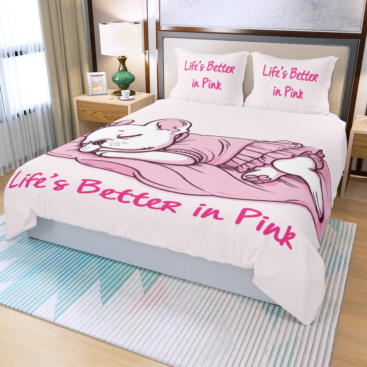 Cutie French Bulldog Duvet Cover Set for Dog Moms & Dads-fadou