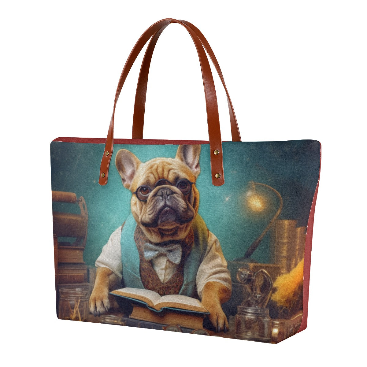 Professor French Bulldog Everyday Tote for Dog Moms & Dads-fadou