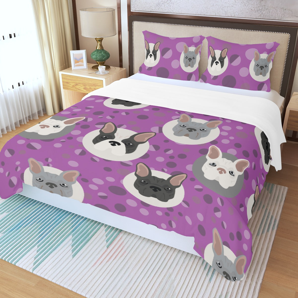 Henri French Bulldog Sheet Set for Frenchie Enthusiasts-fadou