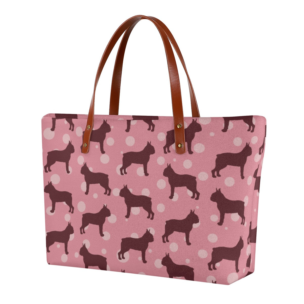 Ellie French Bulldog Canvas Carryall for Dog Moms & Dads-fadou