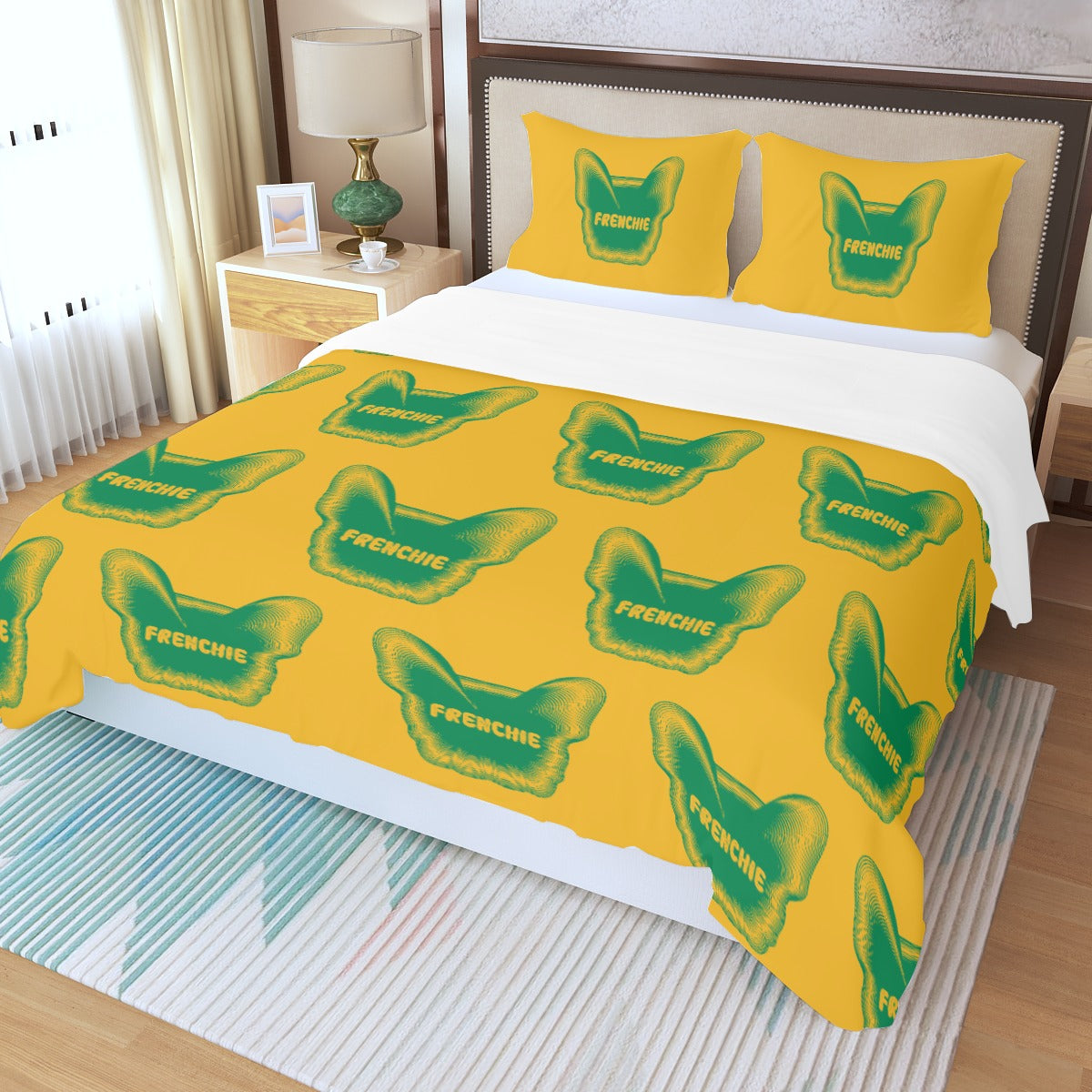 Belle French Bulldog Sheet Set for Frenchie Enthusiasts-fadou