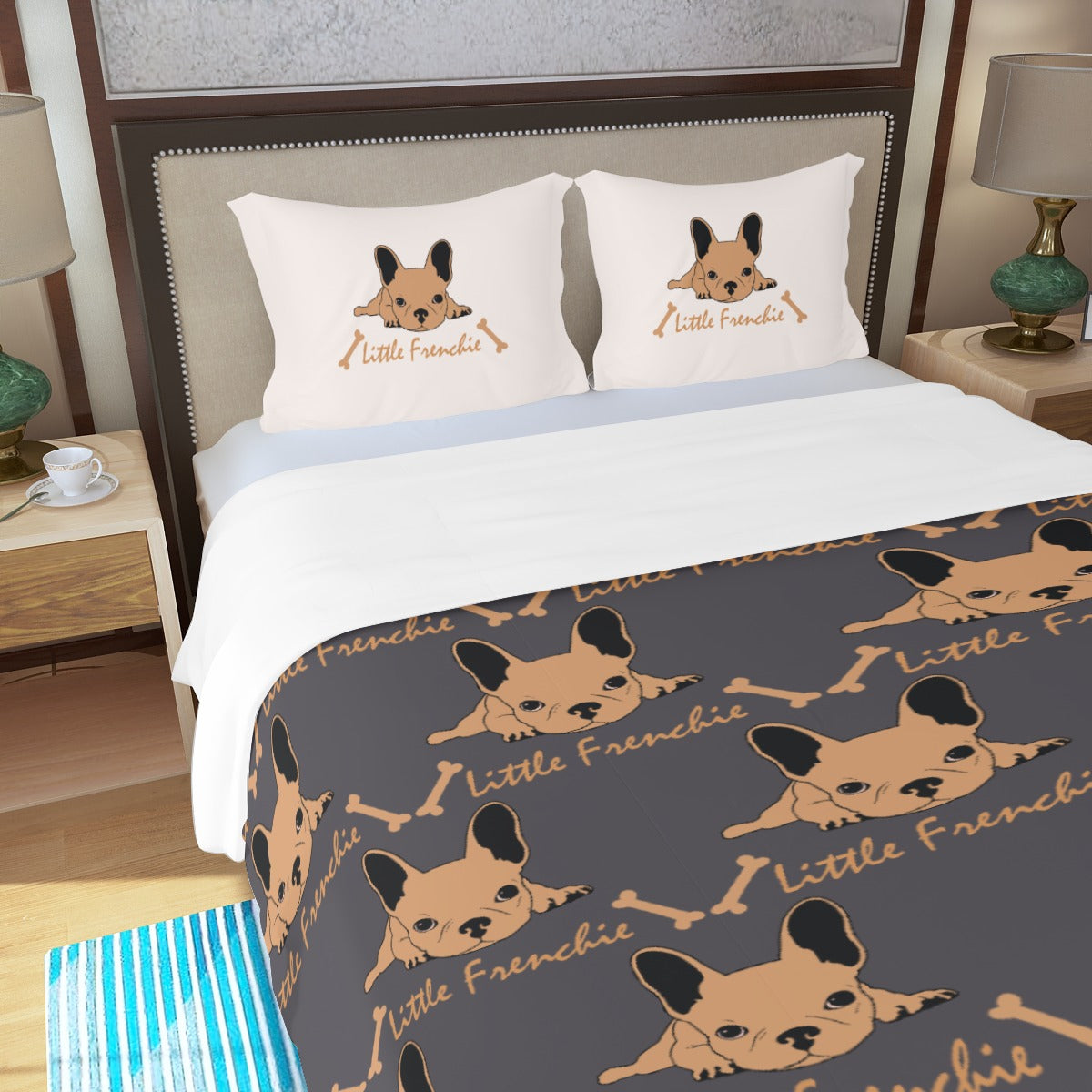 Eloy French Bulldog Bed Linen Set for Frenchie Enthusiasts-fadou