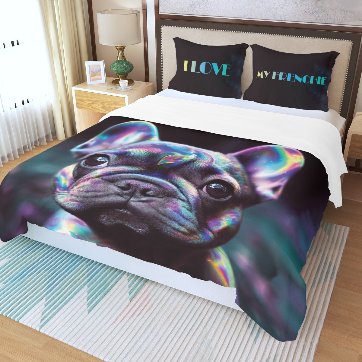 Blu French Bulldog Bedding Collection for Bulldog Owners-fadou