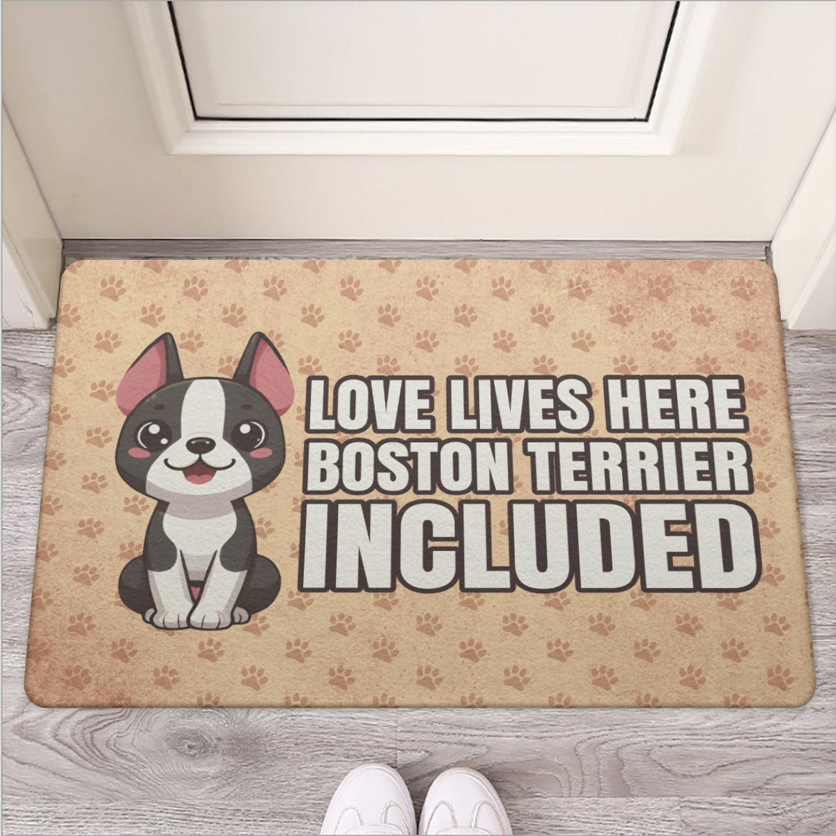 Willow - Door Mat for Boston Terrier Lovers for Dog Moms & Dads-fadou
