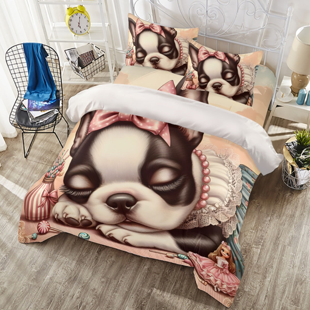 Brutus French Bulldog Bed Linen Set for Dog Moms & Dads-fadou