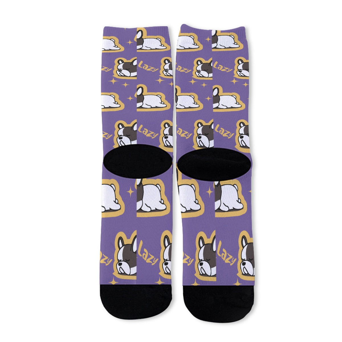 Minnie French Bulldog Patterned Socks for Dog Park Days-fadou