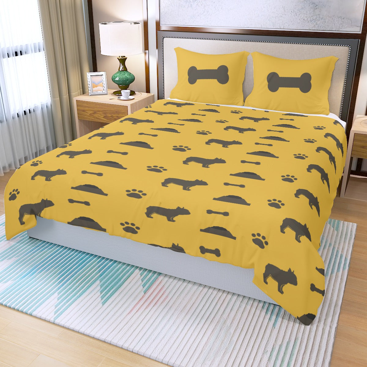 Gigi French Bulldog Duvet Cover Set for Dog Moms & Dads-fadou