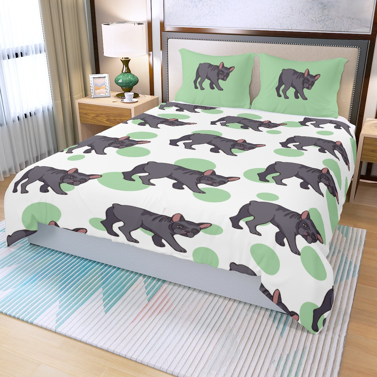 Orson French Bulldog Bed Linen Set for Frenchie Enthusiasts-fadou