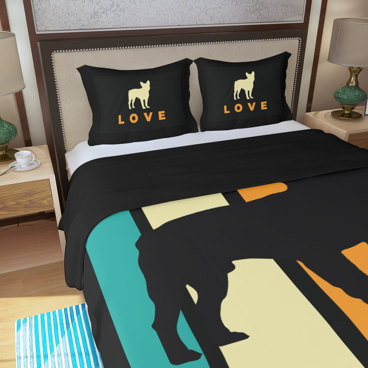 Cort French Bulldog Bedding Collection for Dog Park Days-fadou