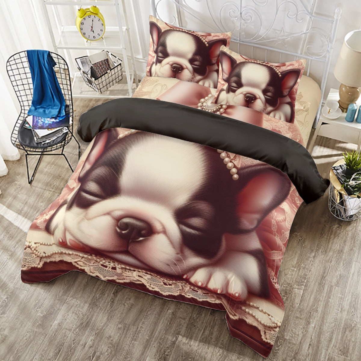 Apollo French Bulldog Duvet Cover Set for Dog Park Days-fadou