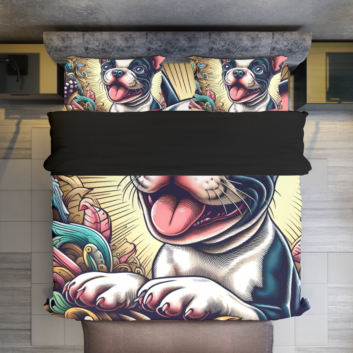 Gizmo French Bulldog Sheet Set for Frenchie Enthusiasts-fadou
