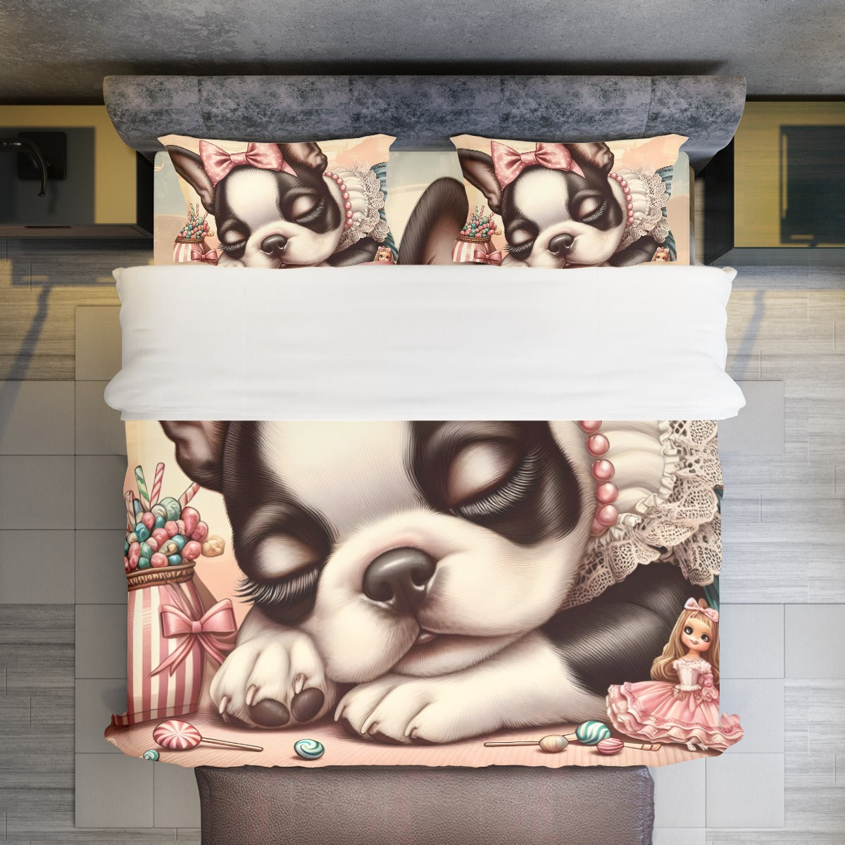 Brutus French Bulldog Bed Linen Set for Dog Moms & Dads-fadou