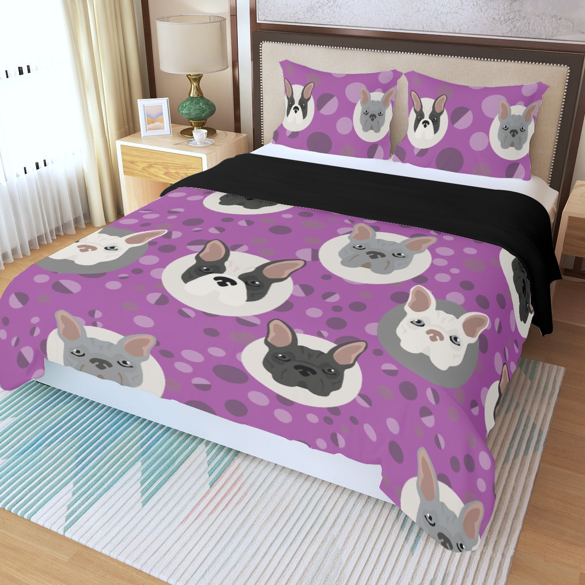 Henri French Bulldog Sheet Set for Frenchie Enthusiasts-fadou