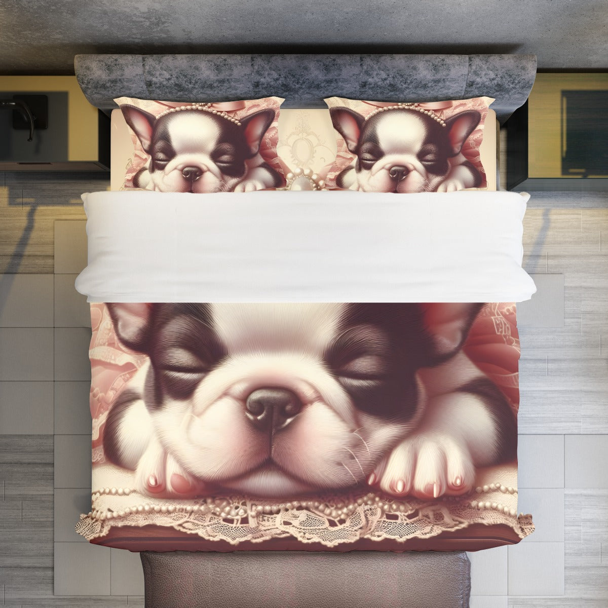 Apollo French Bulldog Duvet Cover Set for Dog Park Days-fadou