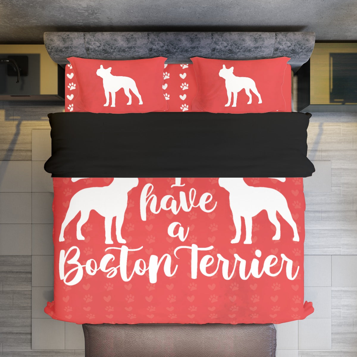 Charlie French Bulldog Bed Linen Set for Bulldog Owners-fadou