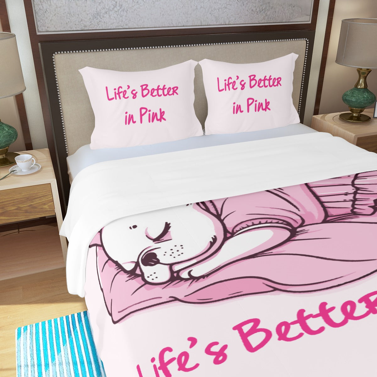 Cutie French Bulldog Duvet Cover Set for Dog Moms & Dads-fadou