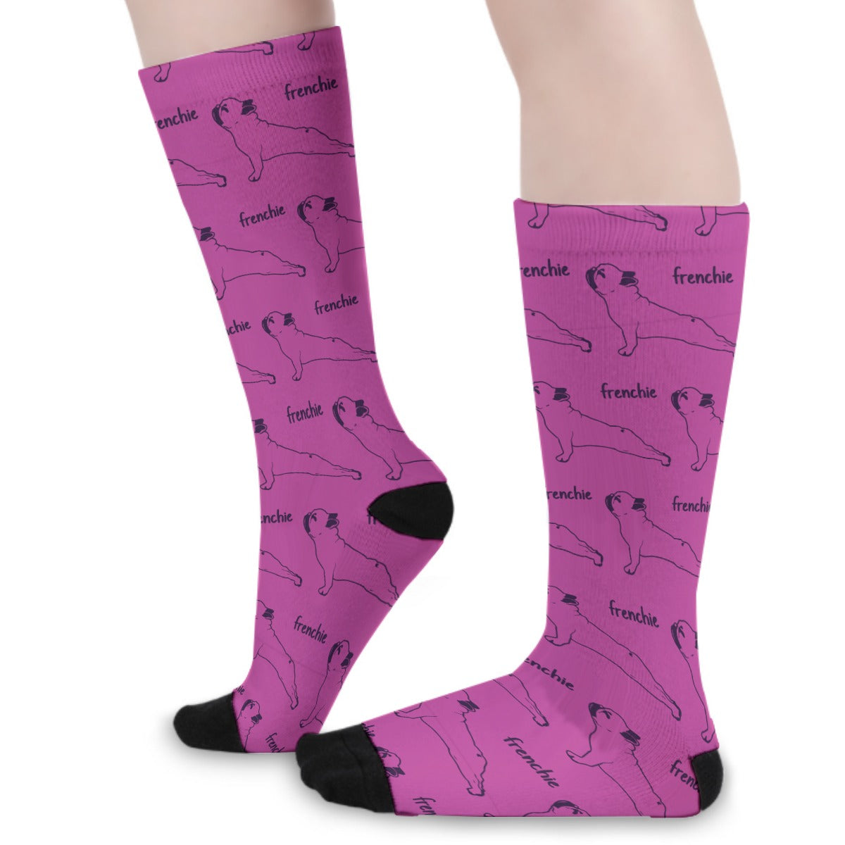 Maggie French Bulldog Patterned Socks for Bulldog Owners-fadou