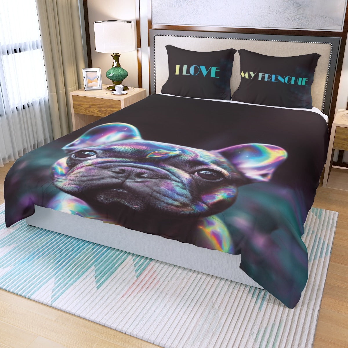 Blu French Bulldog Bedding Collection for Bulldog Owners-fadou
